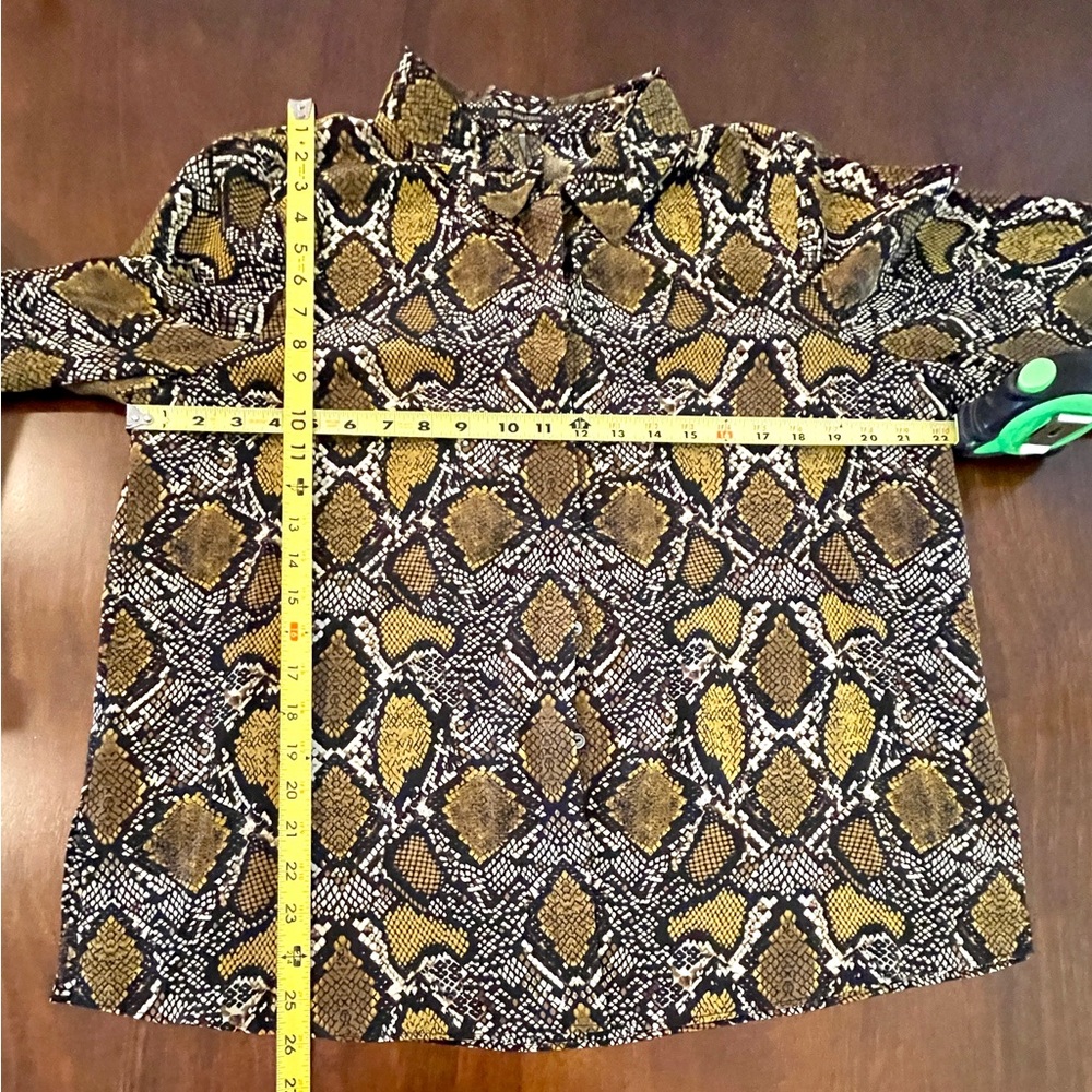 Kobi Halperin Brandy Silk Blouse Marigold Multi Snakeskin Print Sz Large NWT 🔥 - Picture 8 of 10